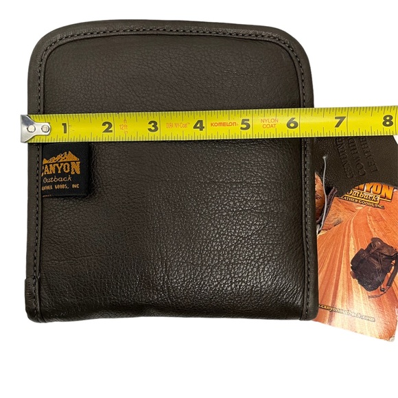 Canyon Outback Leather Goods Genuine Cowhide Leather Travel Zipper Pouch NWT NOS - Picture 10 of 12